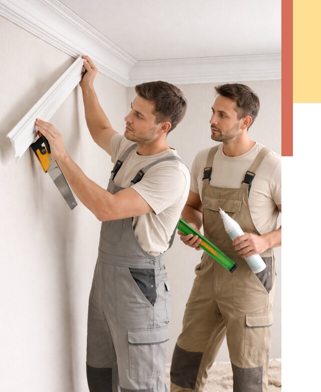 Монтаж потолочного плинтуса в Назрани от 2363 руб. — быстро и недорого | ОТДЕЛОЧНИК-Нзр