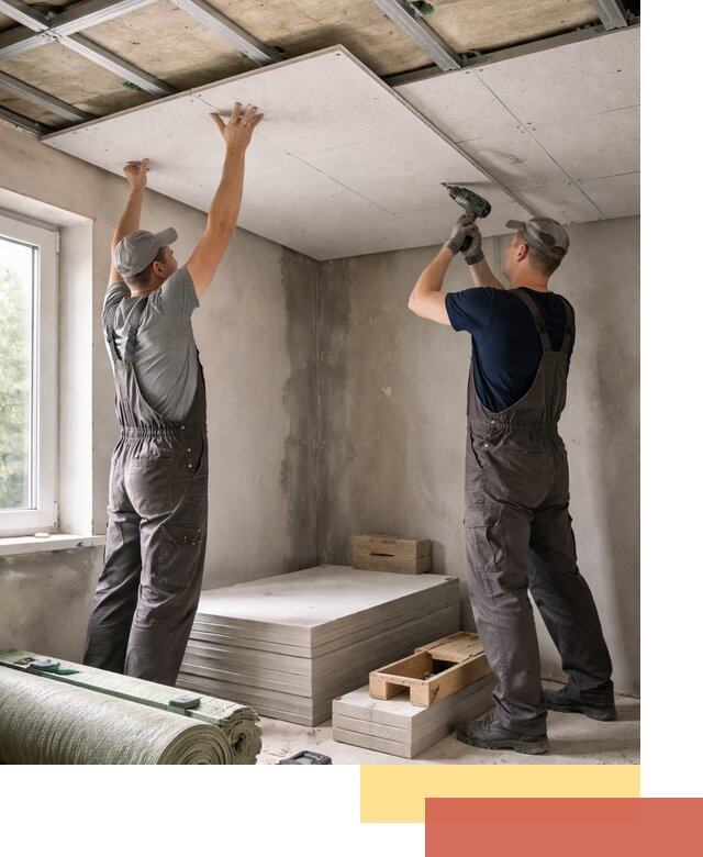 Шумоизоляция потолка панелями ЗИПС в Назрани